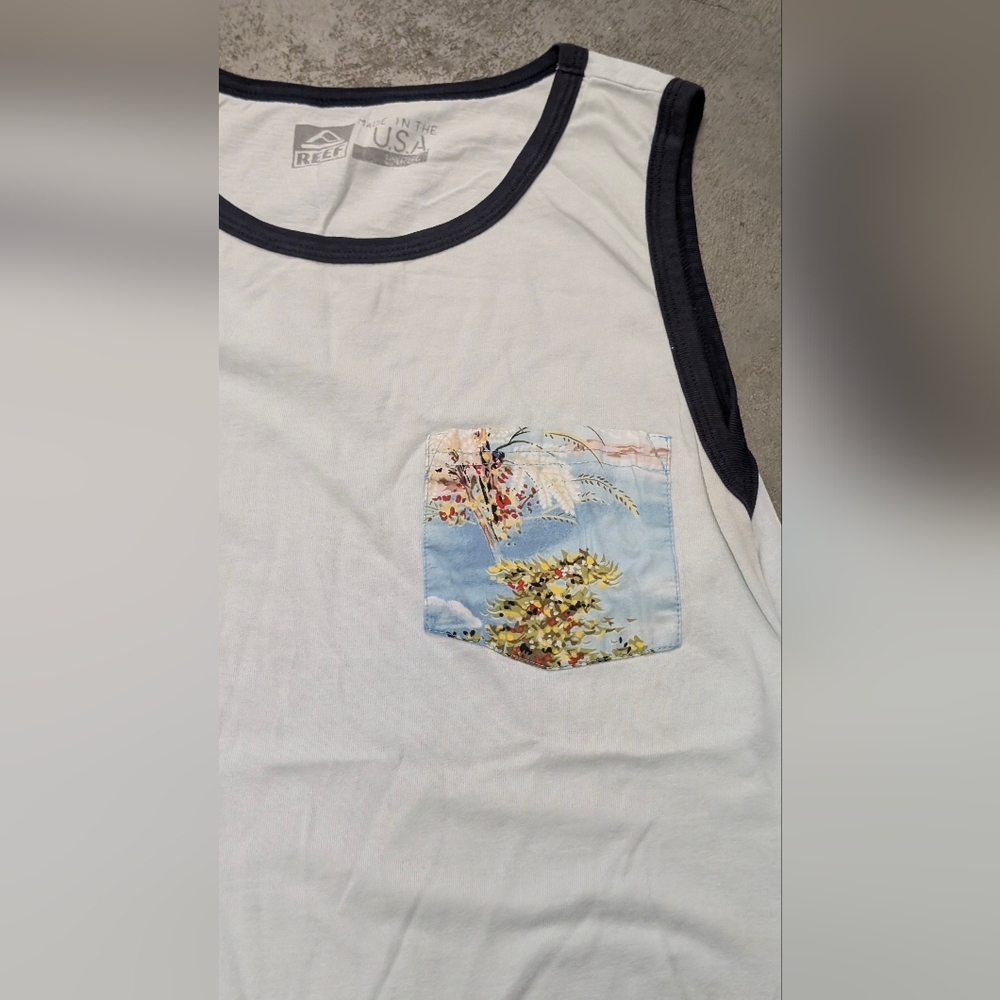 Reef Gray and Black Tank, Large